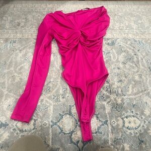 Zara Fuchsia Long Sleeve Bodysuit